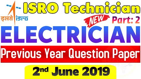 ISRO Technician Electrician Question Paper 2nd June 2019 Paper With