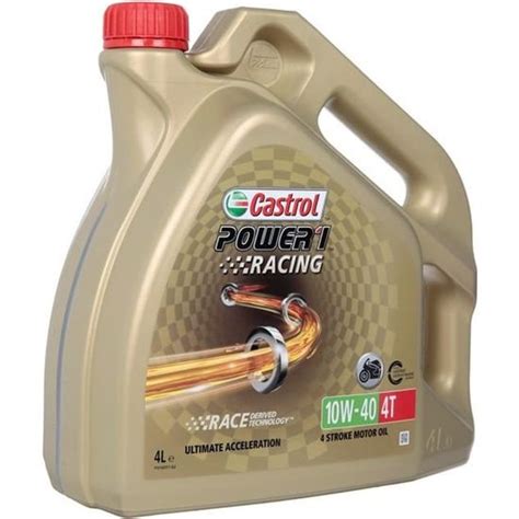 CASTROL Huile Additif Power 1 Racing 4T Synthetique 10W40 4L