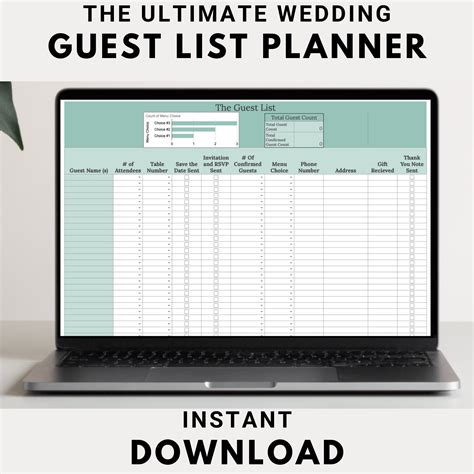 Ultimate Wedding Guest List Tracker - Etsy
