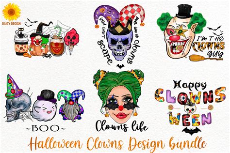 Halloween Clowns Design Bundle Graphic By Daisydesign · Creative Fabrica