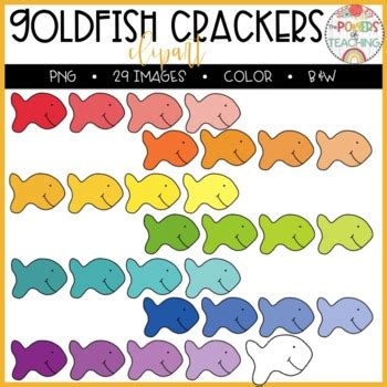 Goldfish Crackers Clipart - {Rainbow Goldfish Crackers Clipart} | TPT