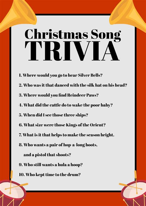 Christmas Carol Trivia Game 13 Free Pdf Printables Printablee