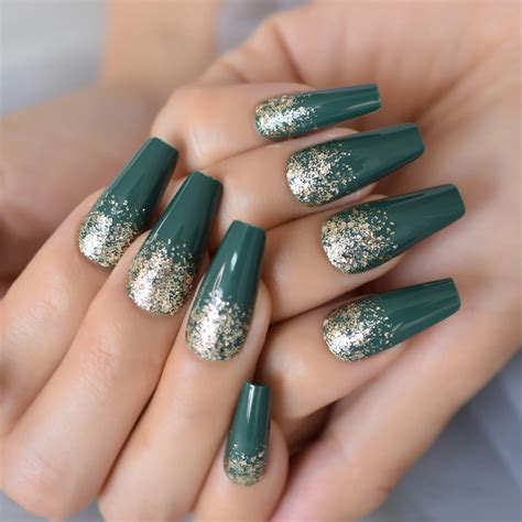 Green And Gold Tip Nails Ubicaciondepersonas Cdmx Gob Mx