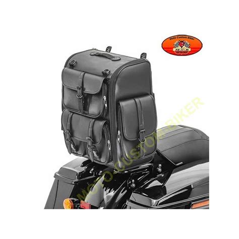 Bagage moto sacoche Sissy Bar Arrière avec son sac rouleau pour Motos