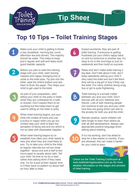 Top 10 Tips – Toilet Training Stages – Toilet Trainers Educators