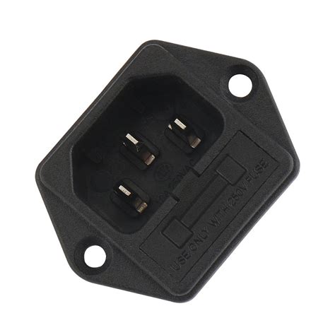 Ac 250v 10a Iec320 C14 Male Power Cord Inlet Socket