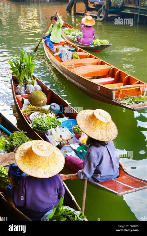 Floating market fruit vegetables boat thailand hi-res stock photography ...