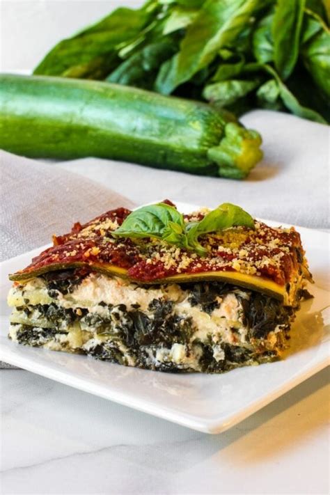 Vegan Zucchini And Spinach Lasagna Wfpb Recipe • Healthy Midwestern Girl