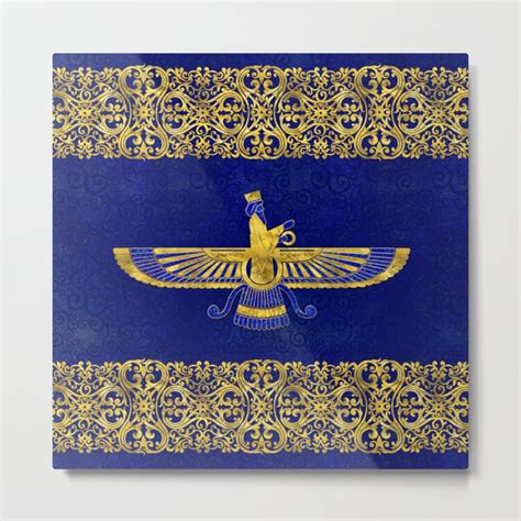 Farohar Faravahar Fravashi Metal Print By Creativemotions Society