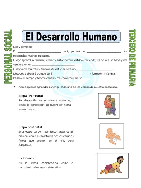 Ficha Desarrollo Humano Para Tercero De Primaria Pdf