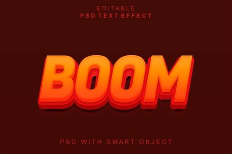 Premium Psd Boom 3d Text Effect