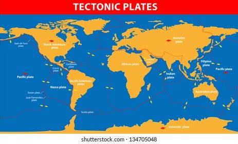 338 Tectonic plates map Images, Stock Photos & Vectors | Shutterstock