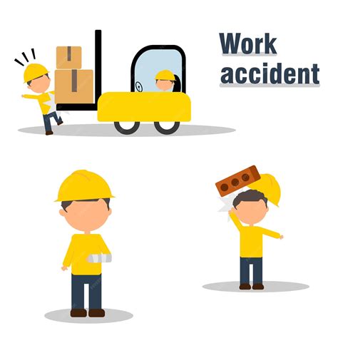 Premium Vector | Engineer worker accident vector illustration work ...