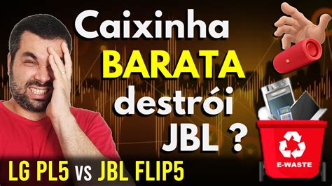 JBL Flip 5 vs LG Xboom PL5 Comparativo Analisador de Frequências