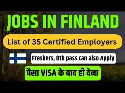 Jobs In Finland For Indians 35 Certified Employers Finland Work