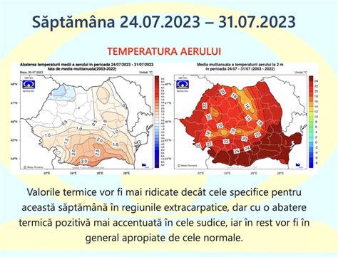 Prognoza Meteo Romania Iulie August