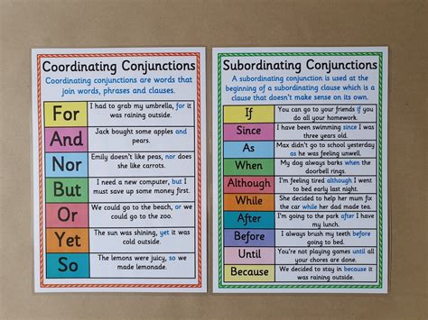 Conjunctions Coordinating And Subordinating