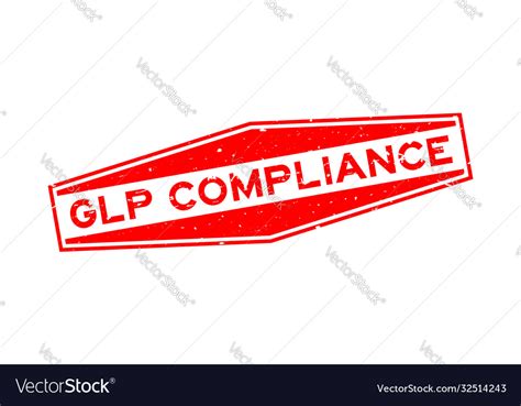 Grunge Red Glp Good Laboratory Practice Royalty Free Vector