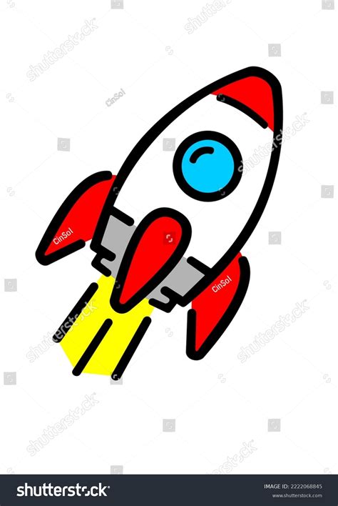 Space Rocket Cartoon Colors Isolated Drawing Stock Vector (Royalty Free) 2222068845 | Shutterstock