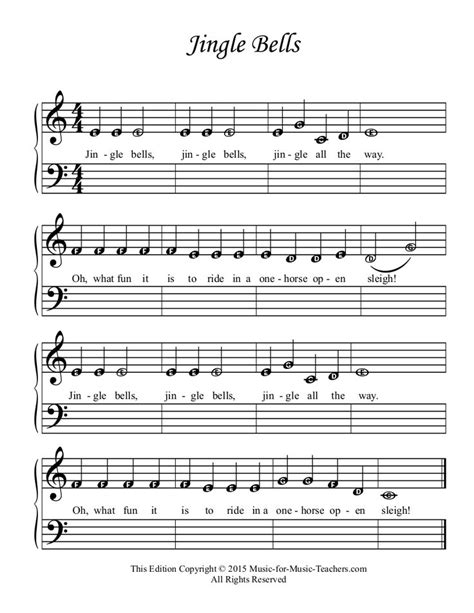 Jingle Bells Piano Songs Sheet Music Easy Sheet Music Jingle Bells