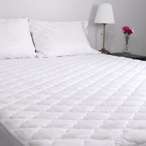 King Size Mattress Pad Hypoallergenic Waterproof COOLMAX Material White ...