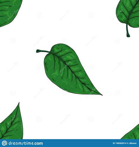 Leaves Seamless Pattern Autumn Spring Leaves Vector Of A Seamless