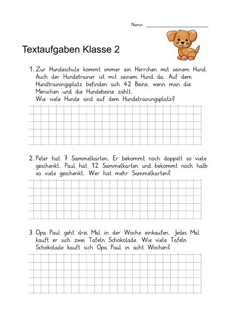 5 X AB Textaufgaben Klasse 2 Unterrichtsmaterial Im Fach Mathematik