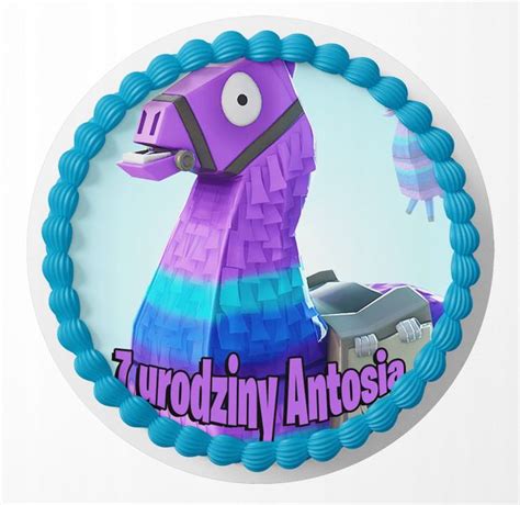 OPŁATEK NA TORT 25CM FORTNITE GRY LAMA GRATIS Arena pl