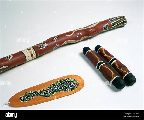 Australian Aboriginal Instruments Bull Roarer Clapsticks Or Claves