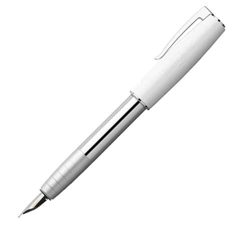 Faber Castell Loom Piano White Fountain Pen F