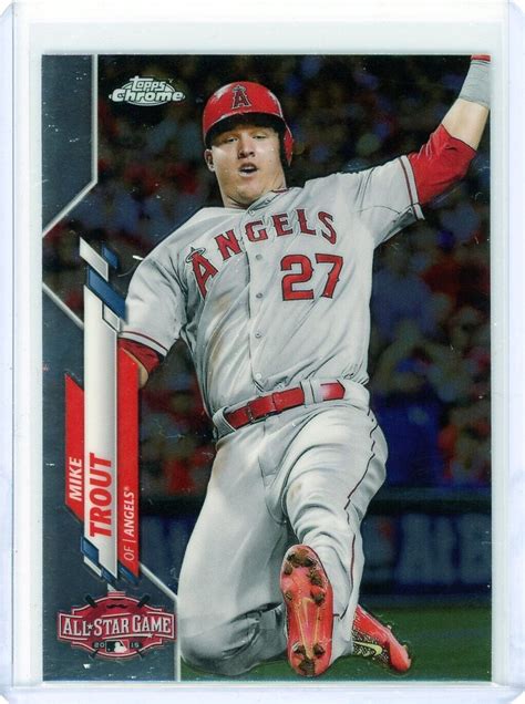 Topps Chrome Mike Trout All Star Game U Los Angeles Angels Ebay