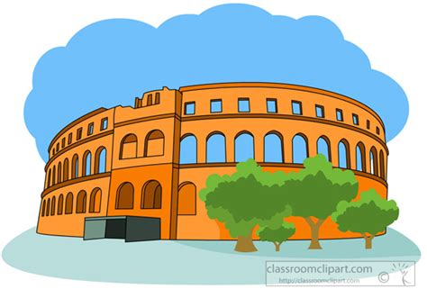 Ancient Rome Clipart - ancient-roman-amphitheater-814 - Classroom Clipart