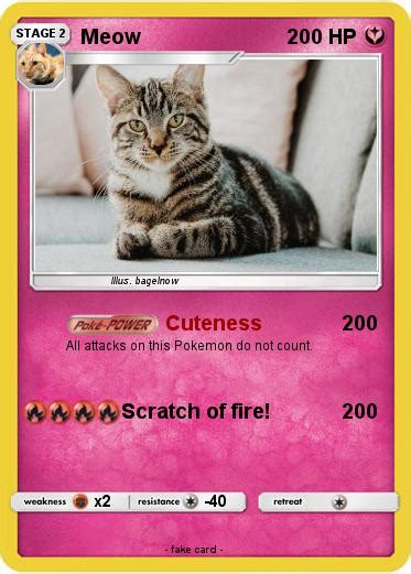 Pok Mon Meow Cuteness My Pokemon Card