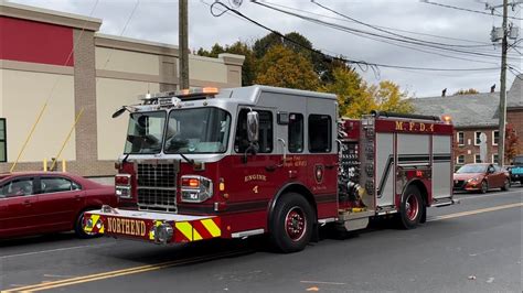 Meriden Fire Department Engine 4 Responding With Powercall An Heavy Horn Youtube