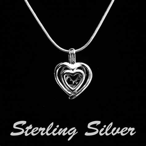 Sterling Silver Twin Heart Pendant & Necklace – Pearls Gone Wild