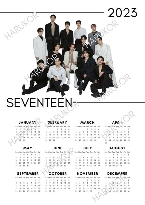 Seventeen Digital Calendar