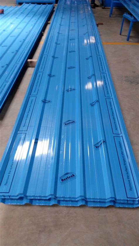 Blue Galvanized Color Coated Roofing Sheets Thickness 0 4 Mm At Rs