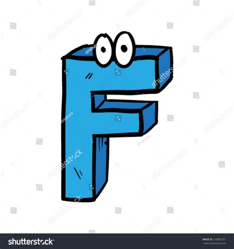 Cartoon Letter F Stock Vector Illustration 130887371 Shutterstock