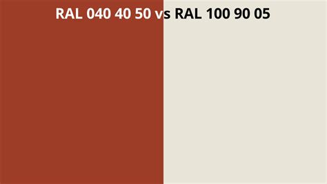 RAL 040 40 50 Vs 100 90 05 RAL Colour Chart UK