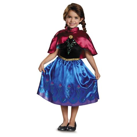 Frozen Anna Little Girls Disney Princess Costume Dress with Shawl - Walmart.com - Walmart.com