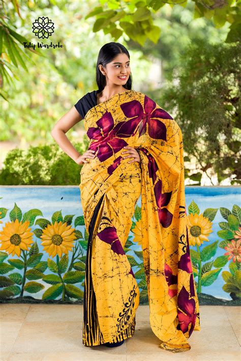 Sri Lankan Hand Made Batik Saree Etsy Denmark