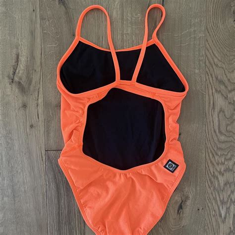 Jolyn Size 30 One Piece Swimsuit Orange Depop