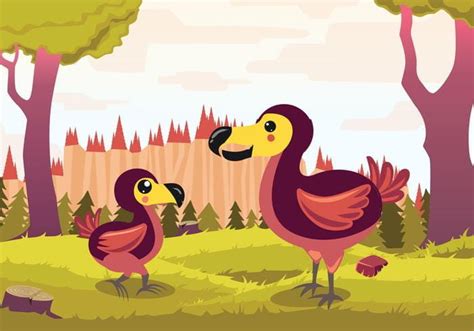 Dodo Cartoon Vector Illustration Ai Svg Uidownload