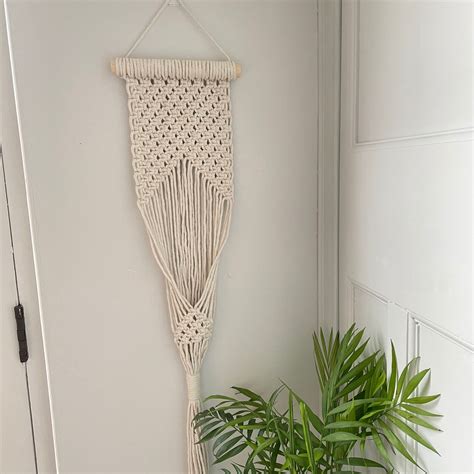 Makramee Blumenampel Boho Wandbehang Pflanzenhänger Etsy de