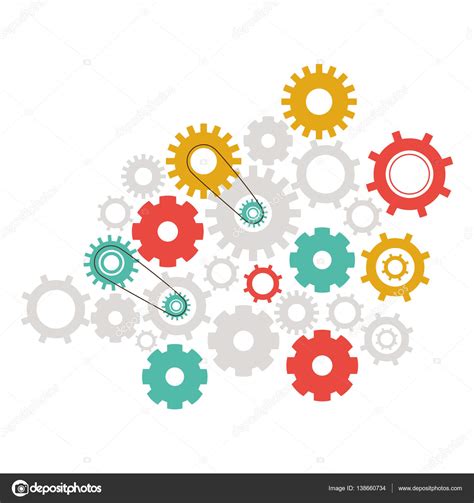 Isolated gears design — Stock Vector © grgroupstock #138660734