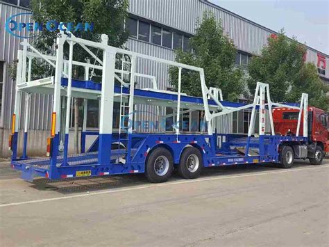 Long Vehicle Transport Cars Carrier Semi Trailer Axle Double Deck