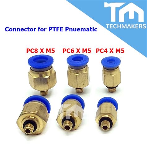 PC Series PC4 PC6 PC8 4mm 6mm 8mm Straight Male Connector M5 Pneumatic