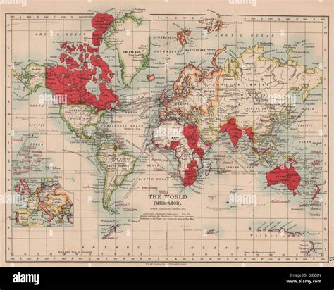 Map Of The British Empire Banque De Photographies Et Dimages à Haute