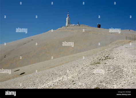 Mont Ventoux, Vaucluse, France, Europe with the weather station Stock ...