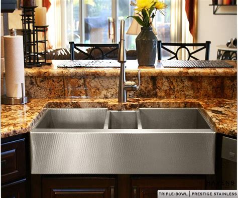 Custom Triple Bowl Farmhouse Sink Stainless Sinks Kitchen Stainless